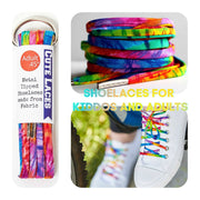 Tie Dye Rainbow Cute Shoe Laces - for Adults & Kids