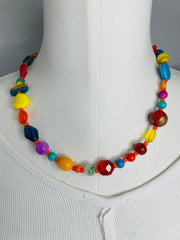 Blue Glass Necklace by The Vintage Jewel