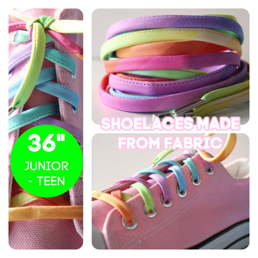Rainbow Ombre - Cute Shoe Laces for Kids and Adults Robin Boutique