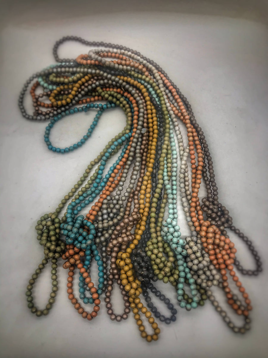 Dark Teal Teakwood Earrings