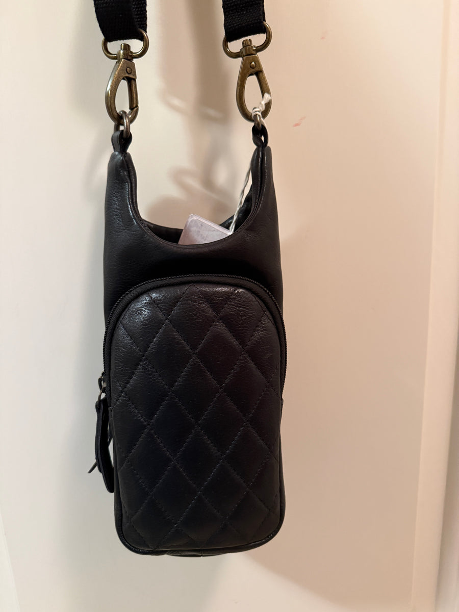 Leather Water Bottle Carrier Handbag by Milo - Robin Boutique