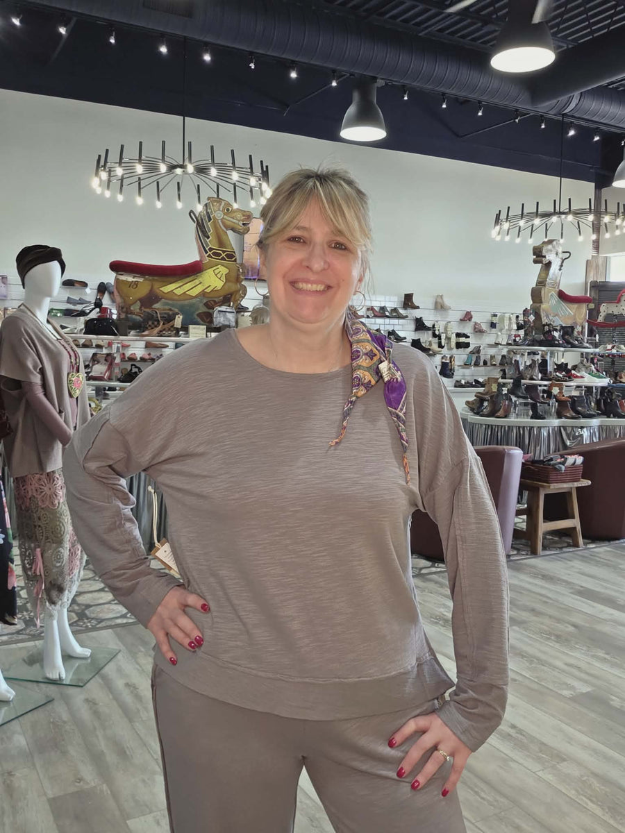 Modal Spandex Terry Front Back Pullover by Escape by Habitat 26836 Robin Boutique