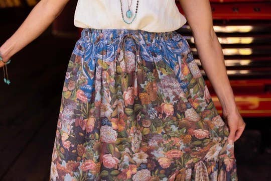 Additional view of Love Language Atelier Skirt with Floral Print from Robin Boutique.