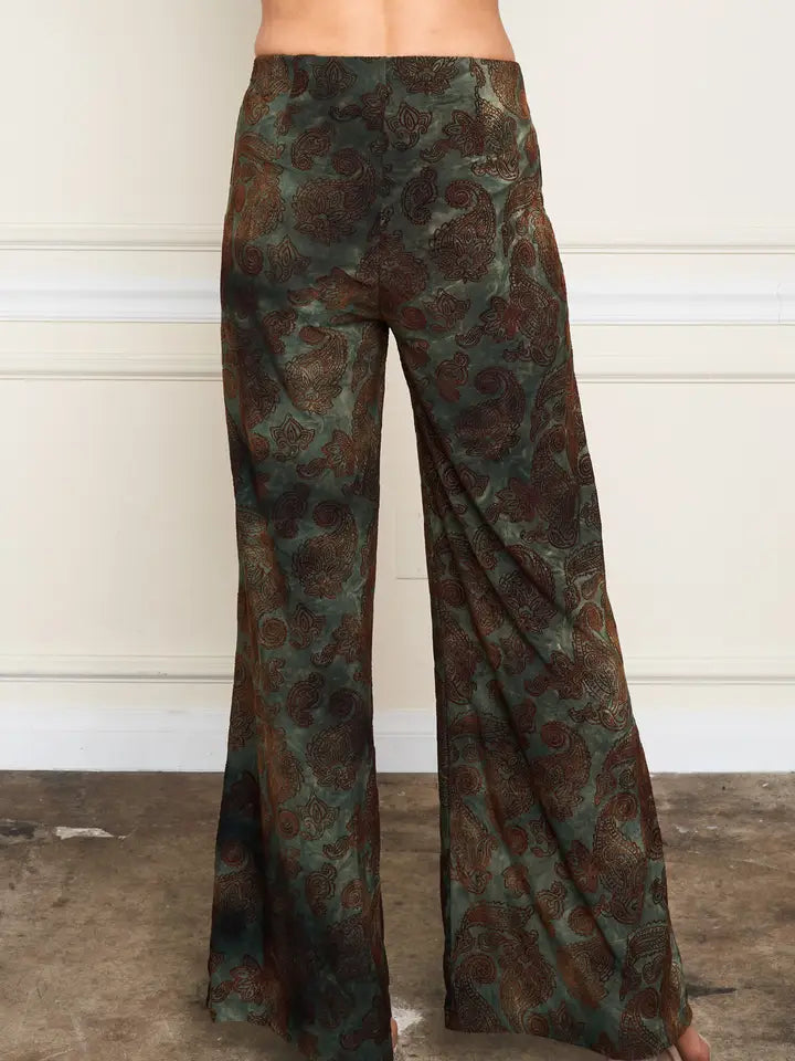 Flocked Velvet Palazzo Pant by Paparazzi