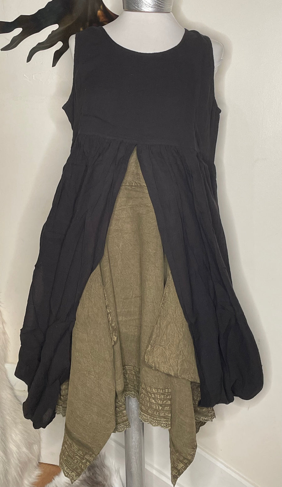 Cotton Split Dress by The Paper Lace Robin Boutique