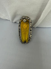 Golden Cicada Statement Adjustable Ring
