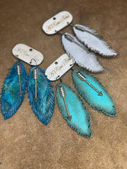 "Follow Your Arrow" Turquoise Swirl Earrings
