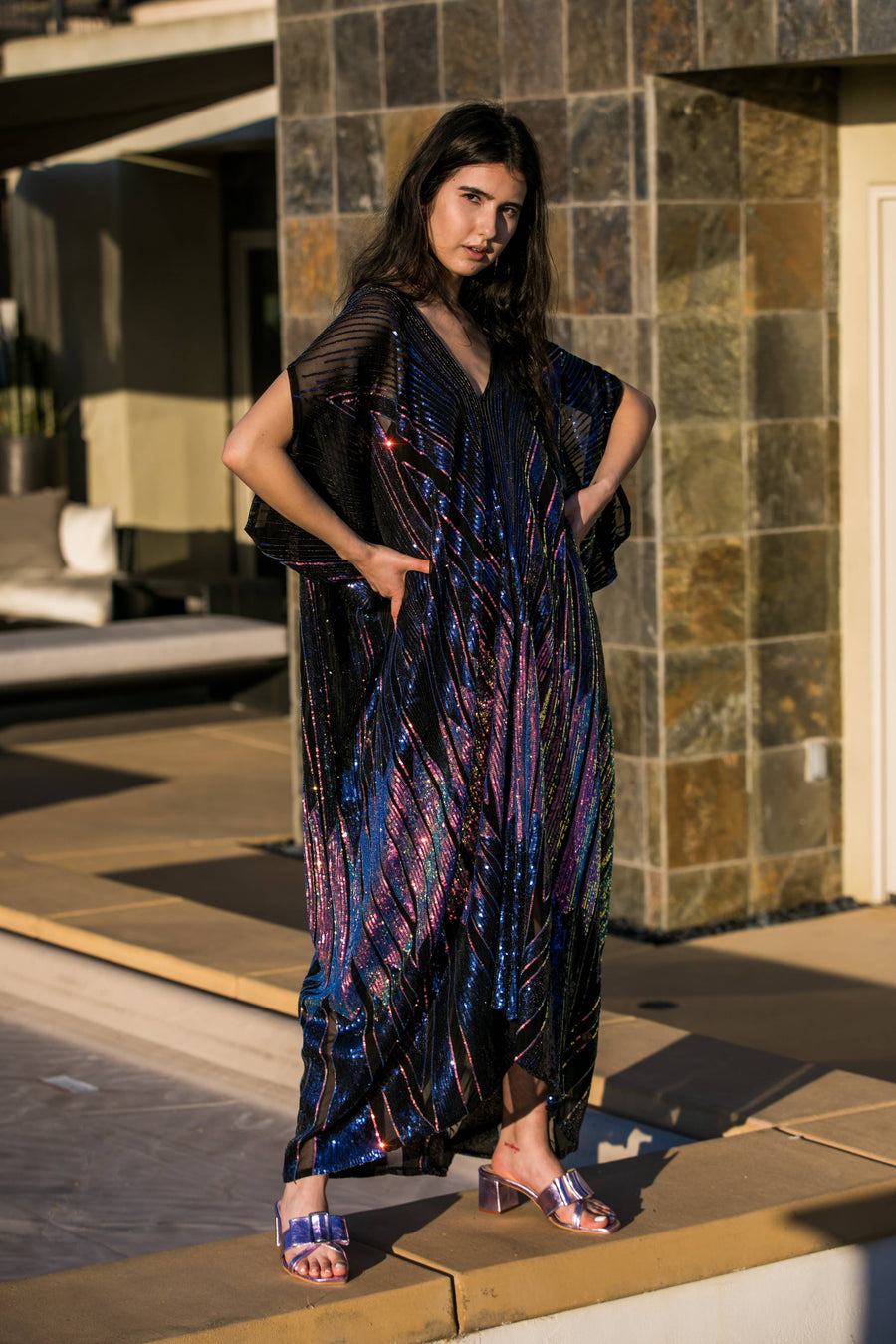 Midnight Lotus Caftan