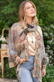 Additional view of Imaginarium Scarf with Moon and Dreamscape Print from Robin Boutique.