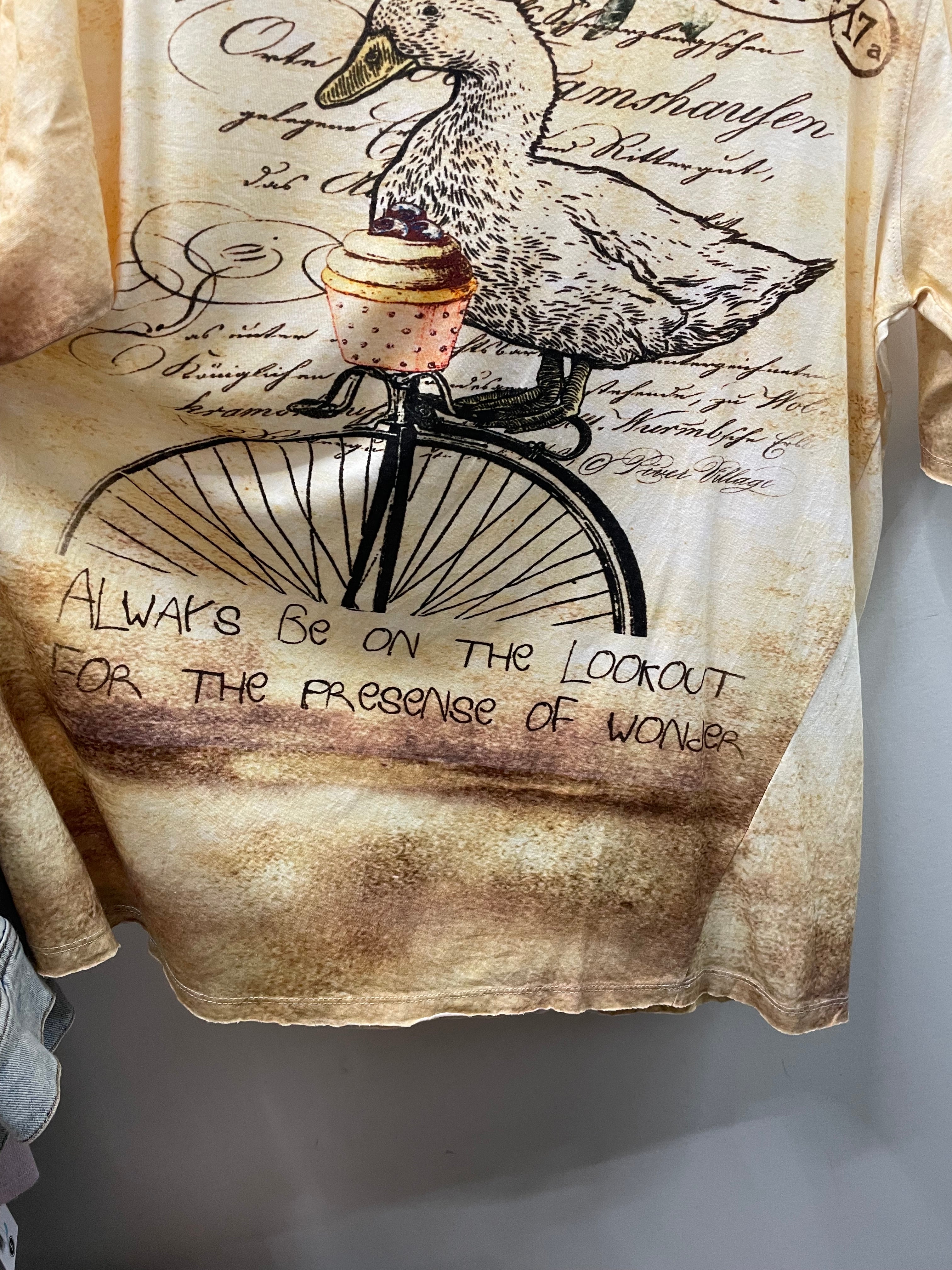 Driftwood Day Tee in Goose/Duck Print by Paper Lace
