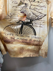 Driftwood Day Tee in Goose/Duck Print by Paper Lace
