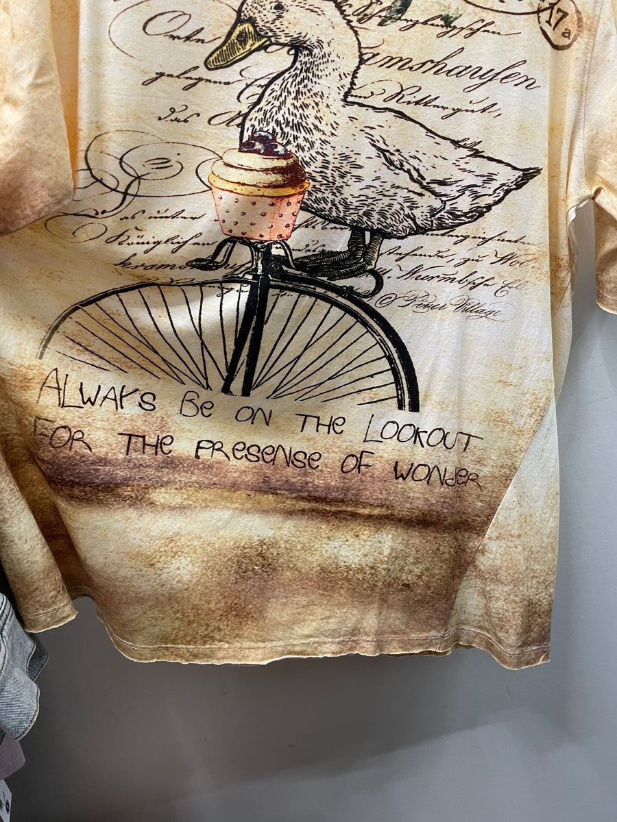 Driftwood Day Tee in Goose/Duck Print by Paper Lace