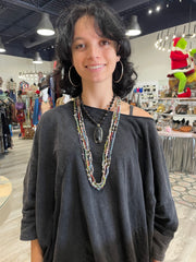 Natural Stone and Crystal Bead Necklace