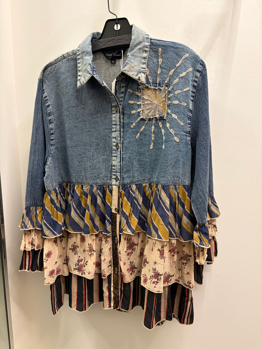 Vintage Boho Patchwork Tunic by Young Threads