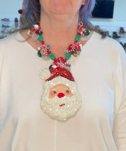 Sequin Santa Necklace by Lori Robin Boutique