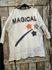 Distressed "Magical" Tunic Tee by The Paper Lace