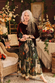 Additional view of Labour of Love Maxi Length Atelier Skirt with florals & violin from Robin Boutique.