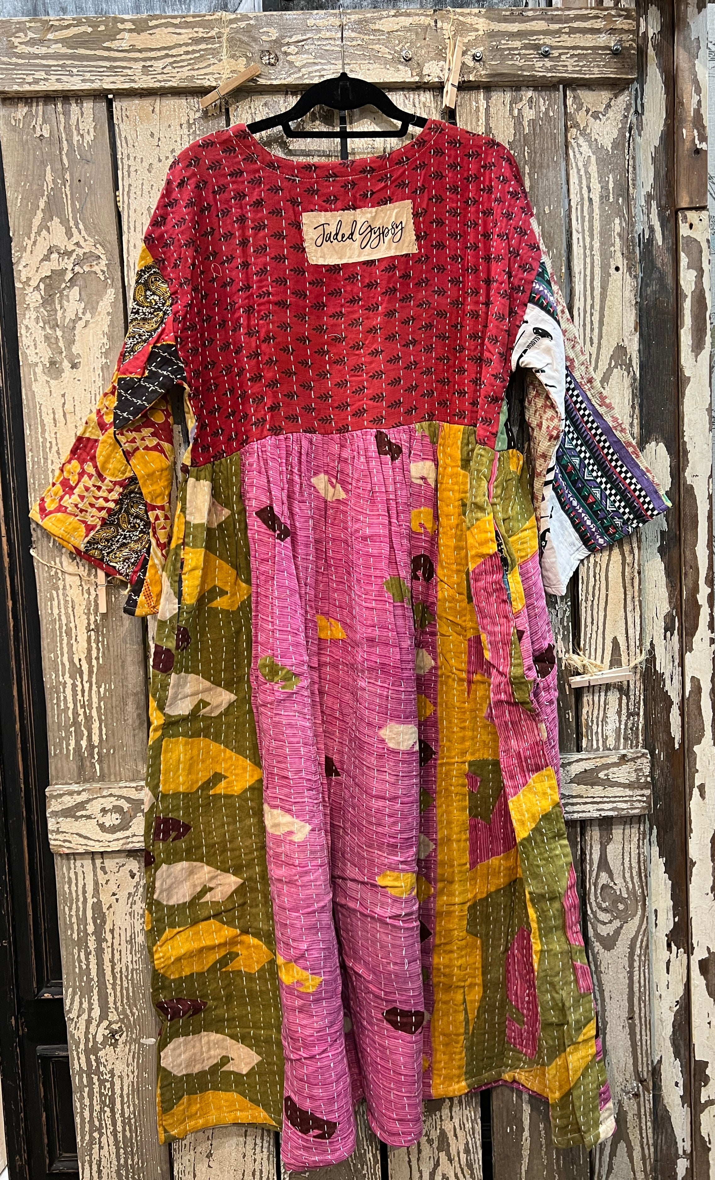 Kantha Sunrise Dress "Cosmo" by Jaded Gypsy