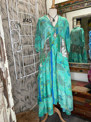Rasgulla Sari Twilight Maxi Dress #45 by Kantha Bae