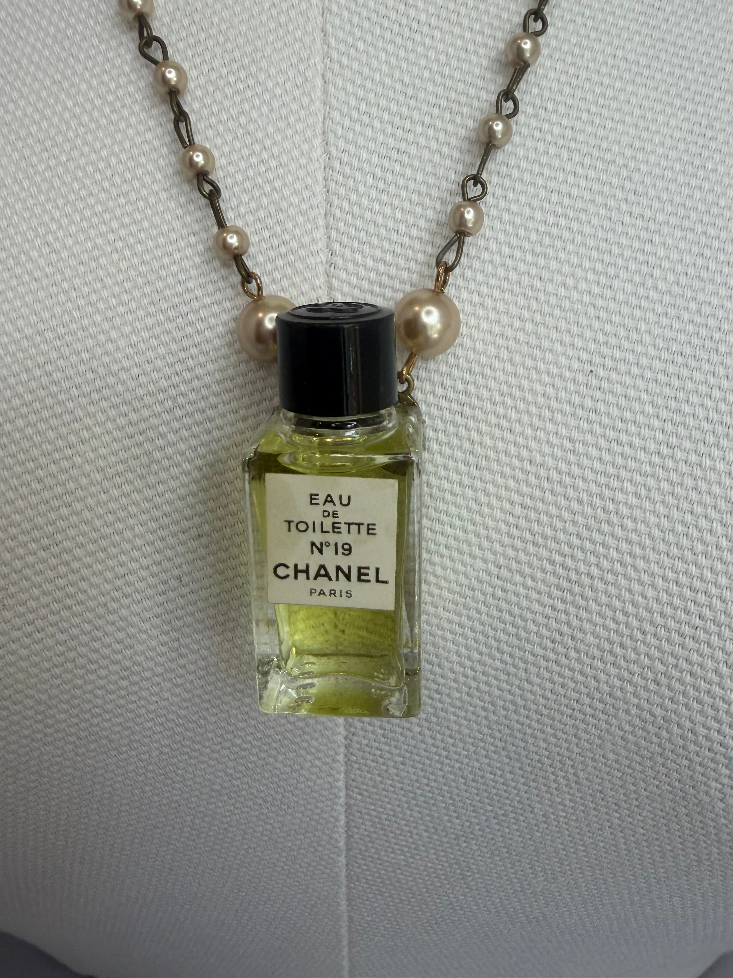 Vintage Chanel Parfum No.19 Bottle Necklace by Gina