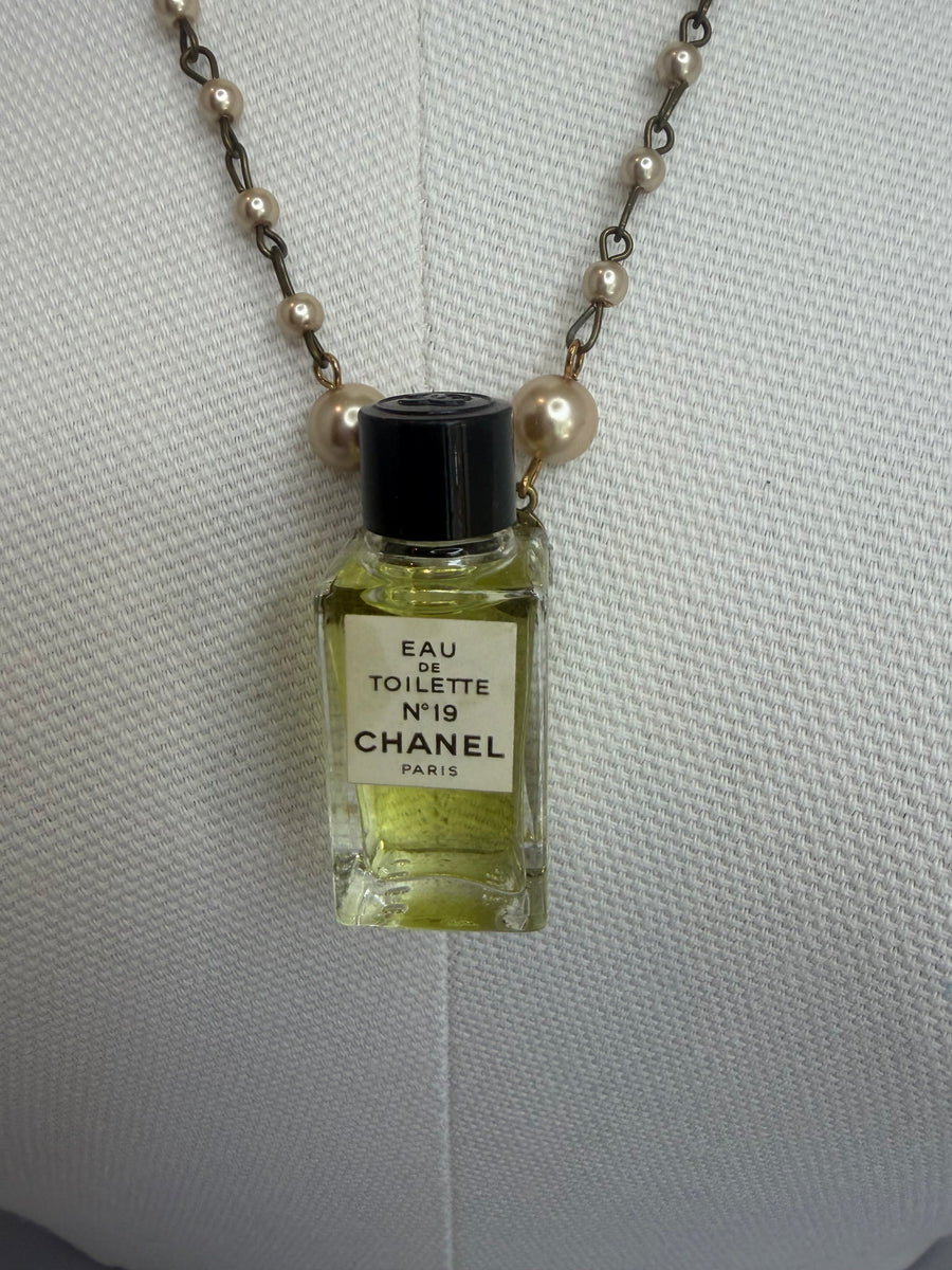 Vintage Chanel Parfum No.19 Bottle Necklace by Gina