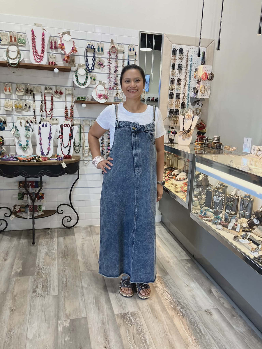 Denim Overall Dress by Davi & Dani