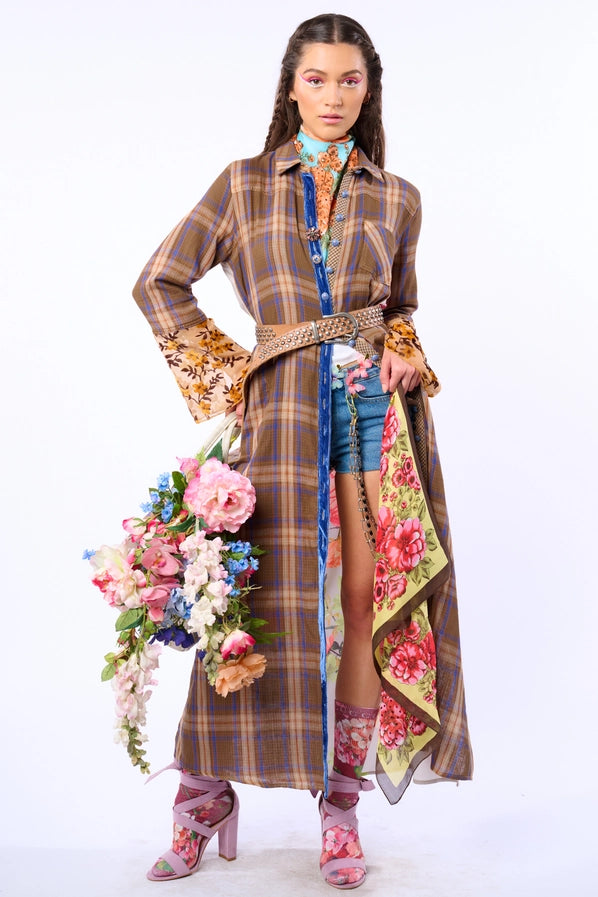 Anna Button Shirt Dress/Duster by Aratta