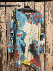 Long Sleeve Abstract Pullover Sweater