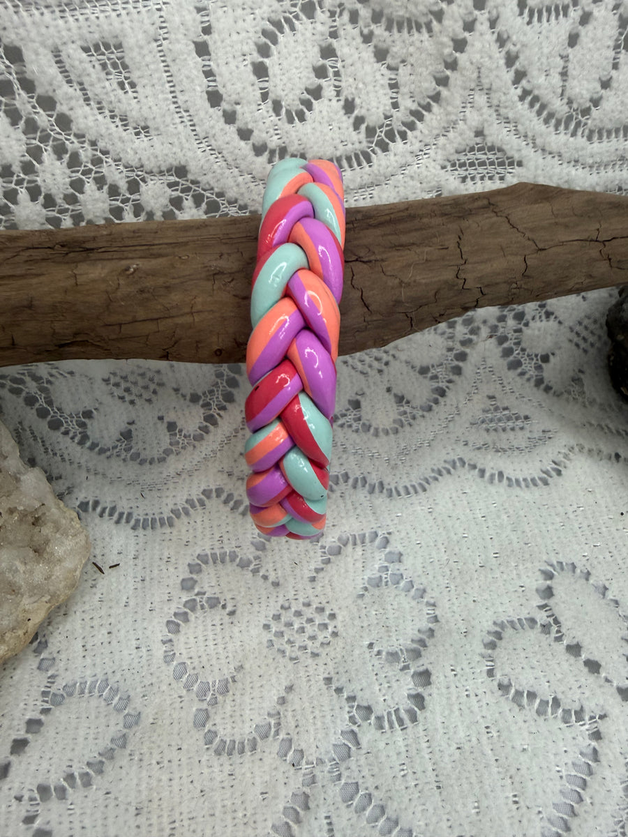 Painted Shellac Braided Bracelet