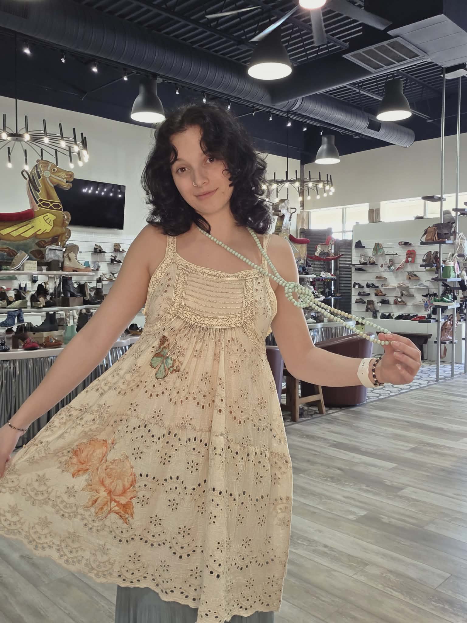 Sleeveless Eyelet Applique Top by Paper Lace Robin Boutiuqe