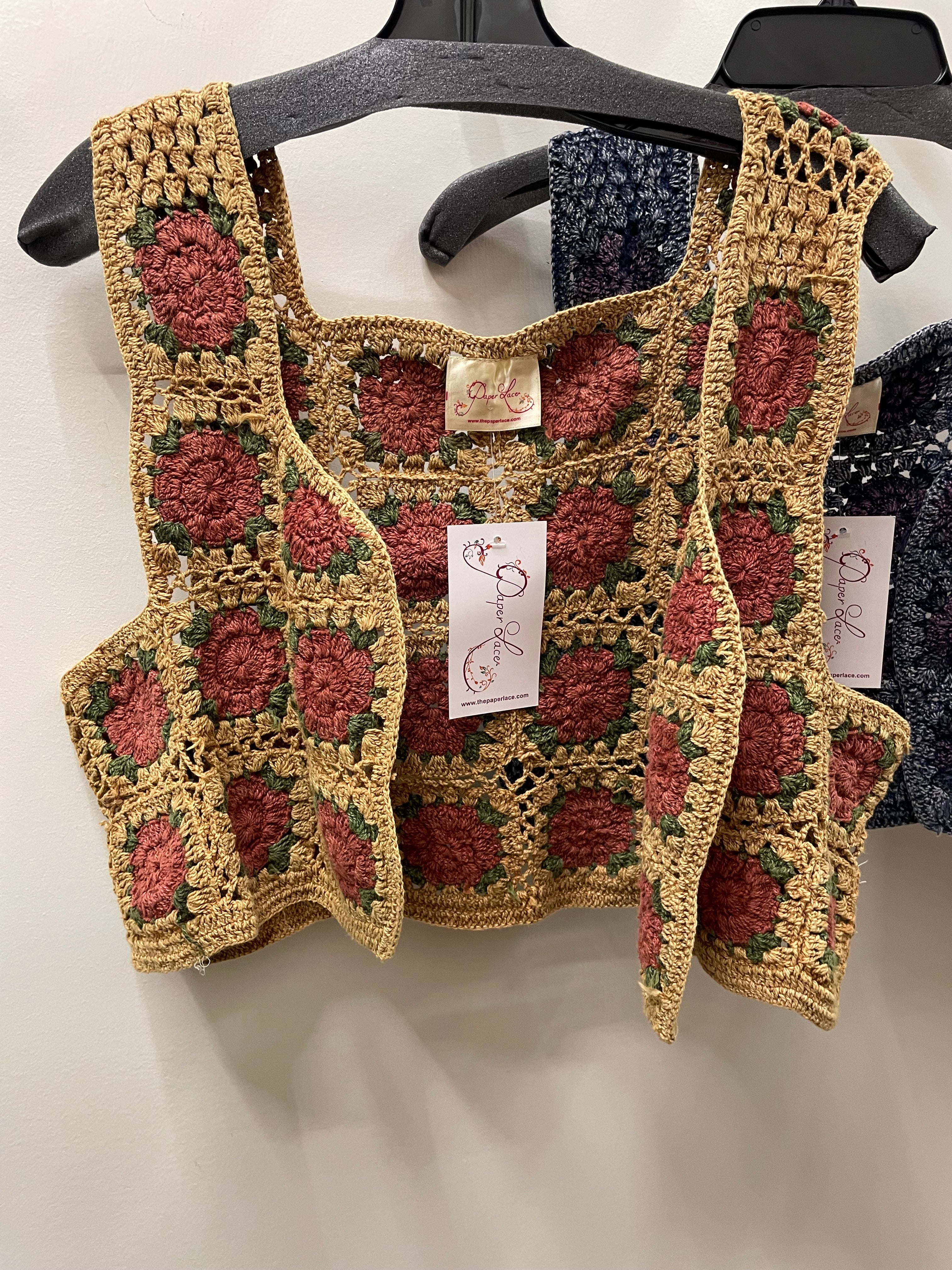 Boho Blossom Crop Vest