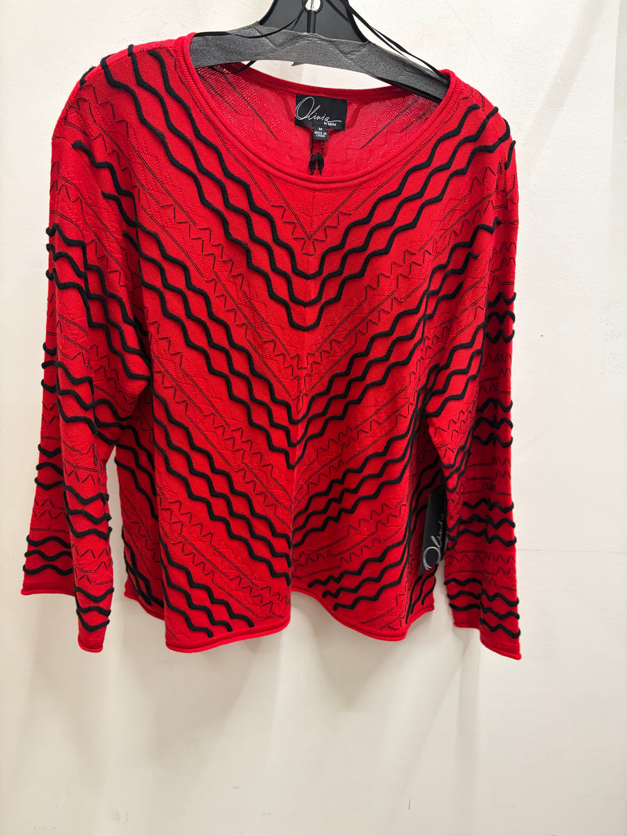 Wave Sweater Chevron Pullover by Olivia