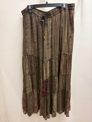 Retro Revival Flared Patchwork Pants by Young Threads