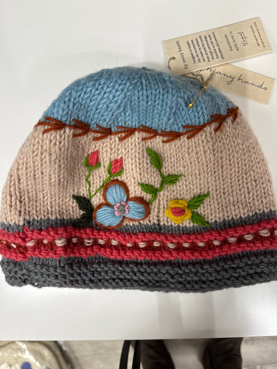 Color Block Arctic Knit Beanie Hats By Many Hands