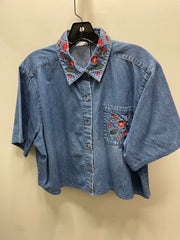 Reworked Denim Crop Button Down #213