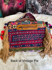 Upcycled Embroidered Structured Market Shoulder Bag by Kantha Bae - Robin Boutique-Boutique 