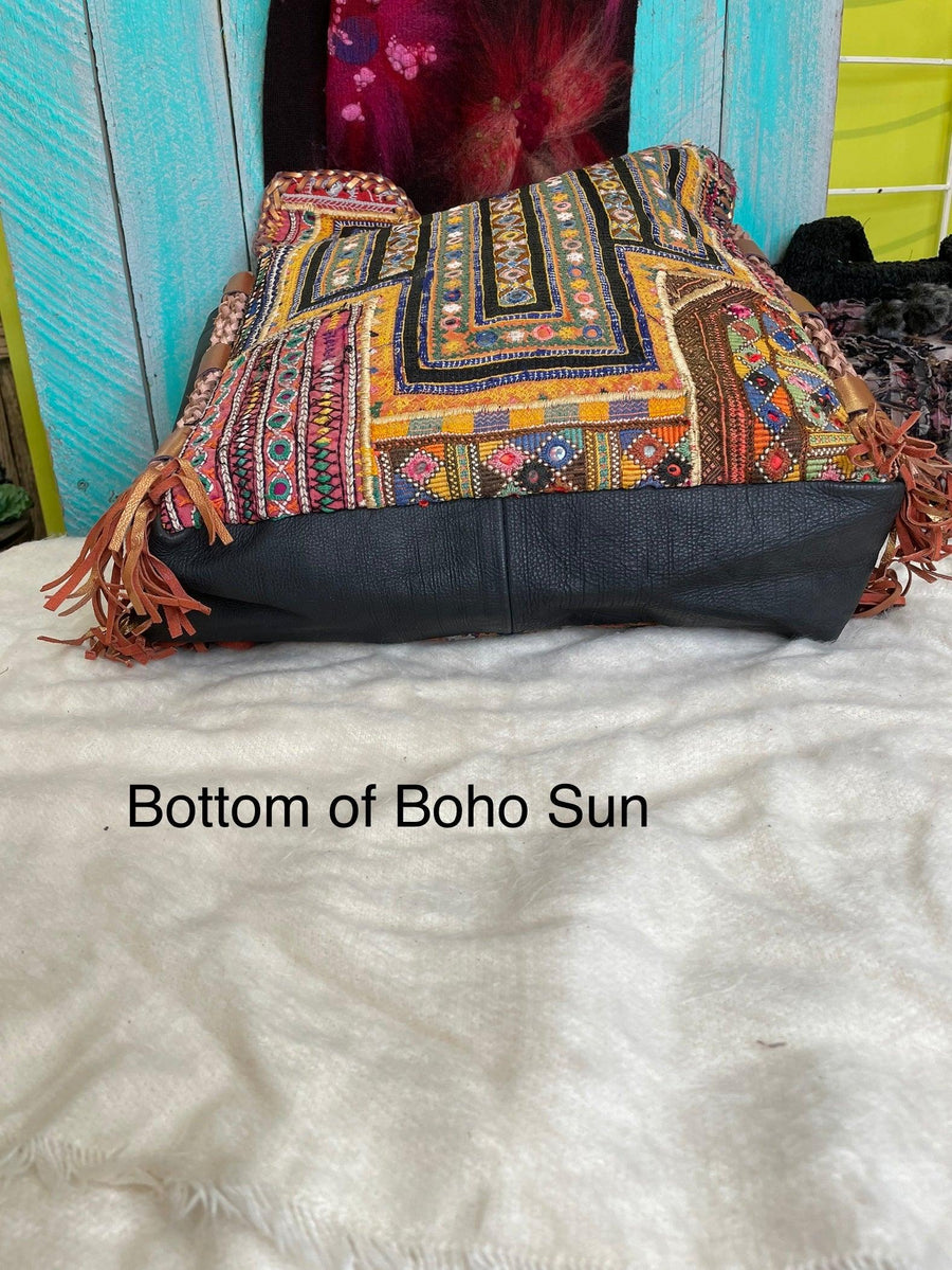 Upcycled Embroidered Market Braided Tote by Kantha Bae - Robin Boutique-Boutique 