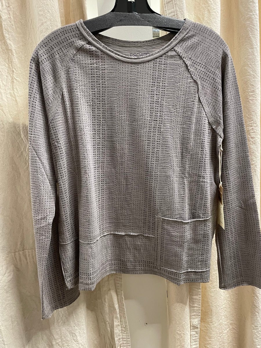 Pocket Pullover in Fog Stripe by Escape