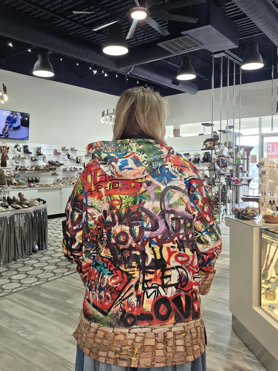 Street Art Reversible Rain Coat