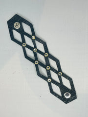 Geometric Leather Bracelet Cuff