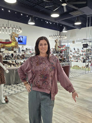Painted Garden Lightweight Sweatshirt by Paper Lace