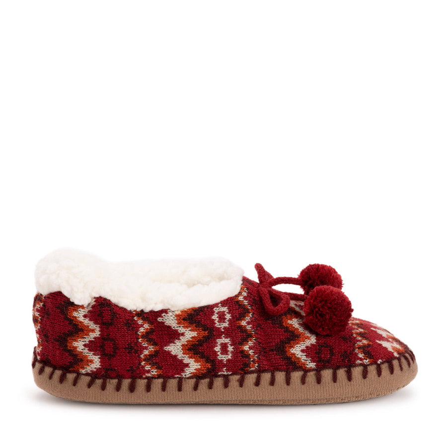 MUK LUKS Women's Knit Moccasin Ballerina Bin