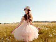 Meadow - Signature Pinch Front Top Hat with feather and bird detail Robin Boutique