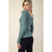 RECYCLED BUTTER ROUND NECK TOP T9967 Robin Boutique