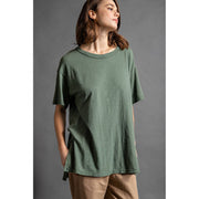 Mineral Washed Short Sleeve Tee by Rae Mode T9774 Robin Boutique