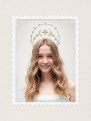 Sun Moon Stars Goddess Crown Halo Headband, Boho Headpiece Robin Boutique