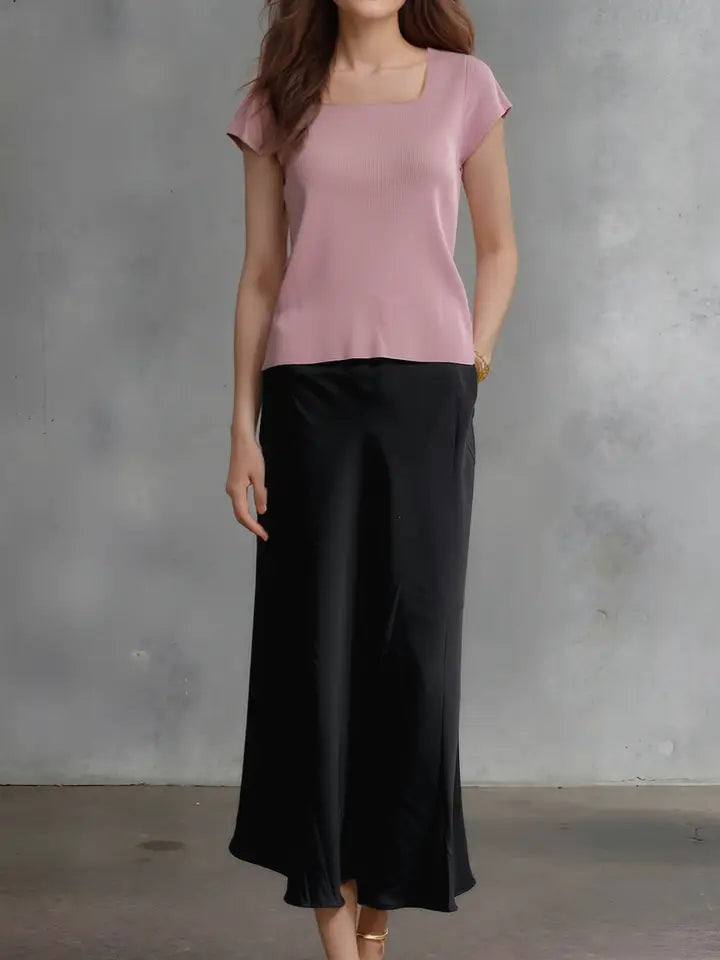 Pleated Short Sleeve Top by EllyNDale