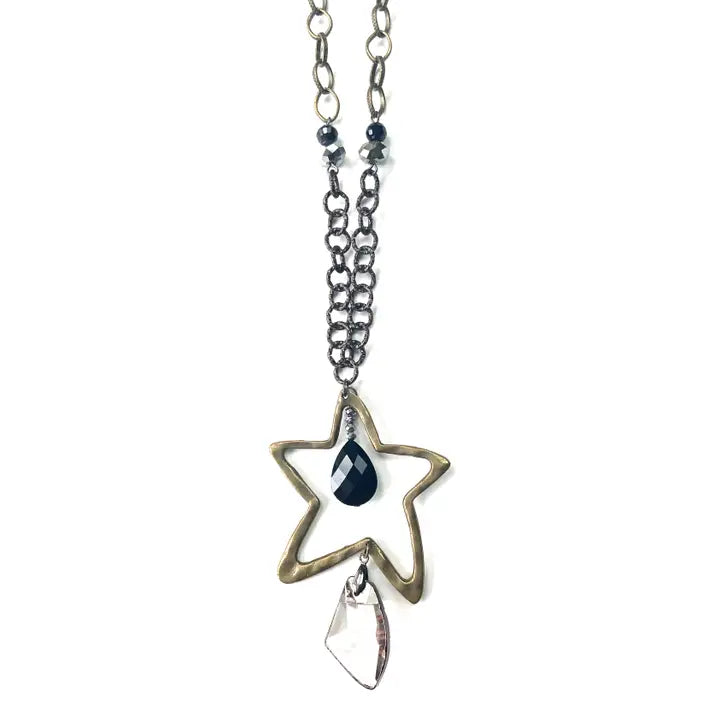 Mixed Chain Star Necklace