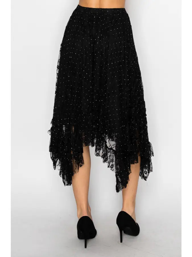 All-Sparkly Romantic Lace Skirt by Origami