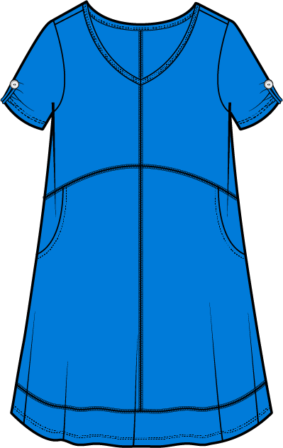 Cotton Slub Bistro Dress by Escape